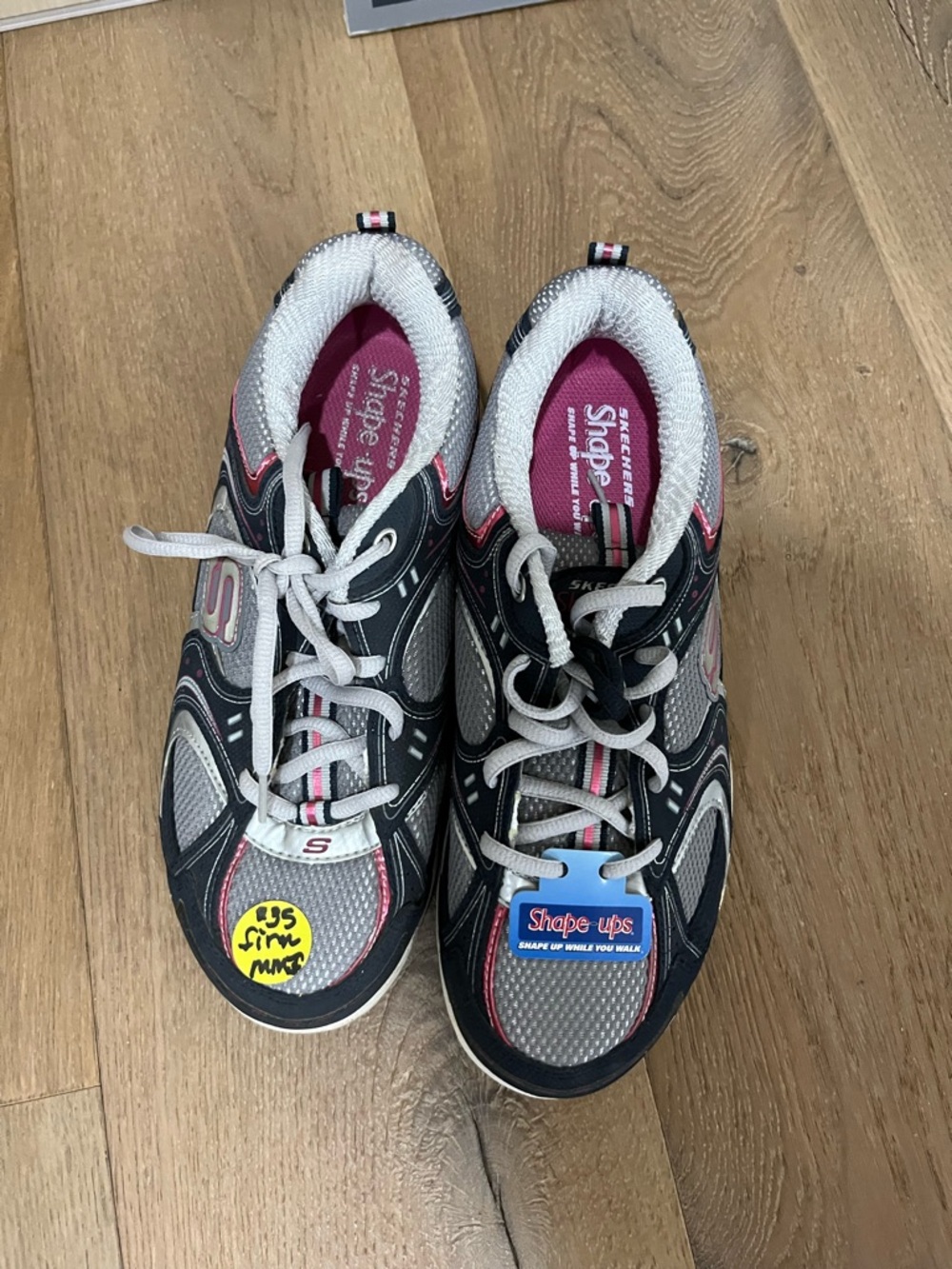 Skechers Black Pink & Gray Sneakers with Pink Accents